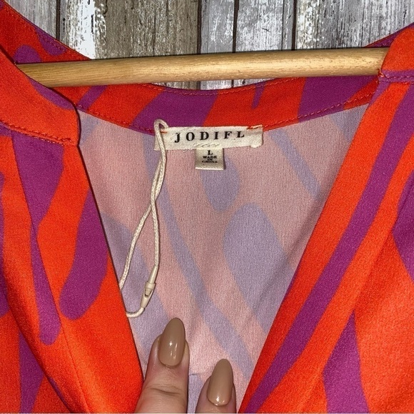Jodifi Stacy Orange & Purple Tiger Oversized Blouse - Picture 5 of 5